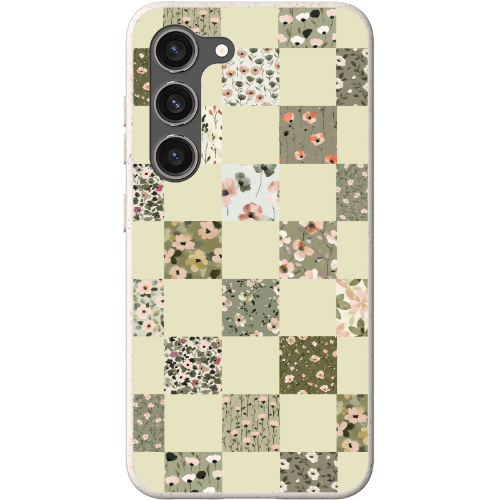 Stepping Green Phone Case Foral Patterns Checkerboard Bio Case