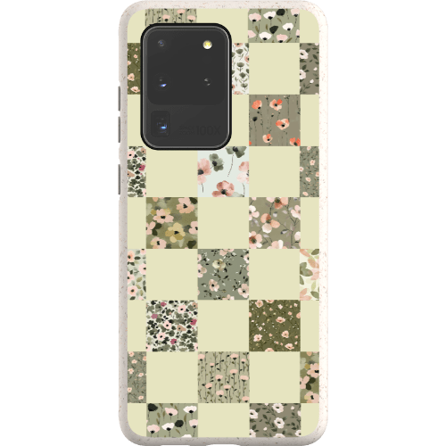Stepping Green Phone Case Foral Patterns Checkerboard Bio Case