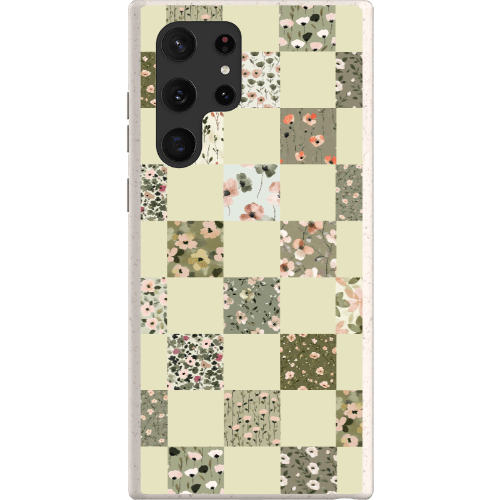 Stepping Green Phone Case Foral Patterns Checkerboard Bio Case