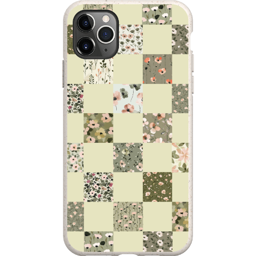 Stepping Green Phone Case Foral Patterns Checkerboard Bio Case