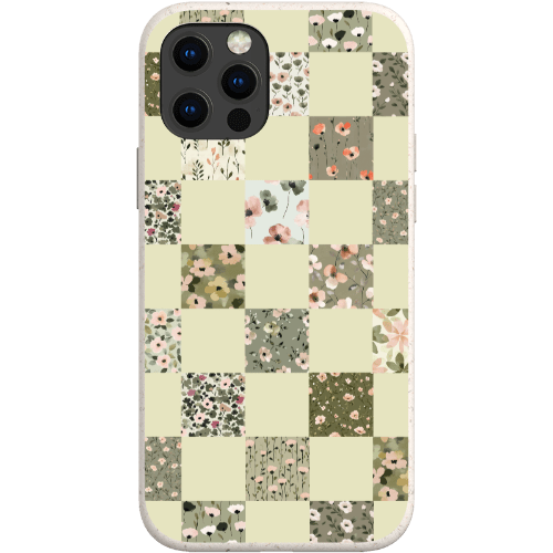 Stepping Green Phone Case Foral Patterns Checkerboard Bio Case