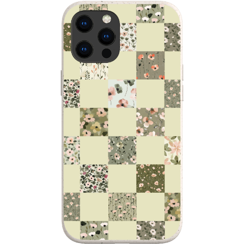 Stepping Green Phone Case Foral Patterns Checkerboard Bio Case