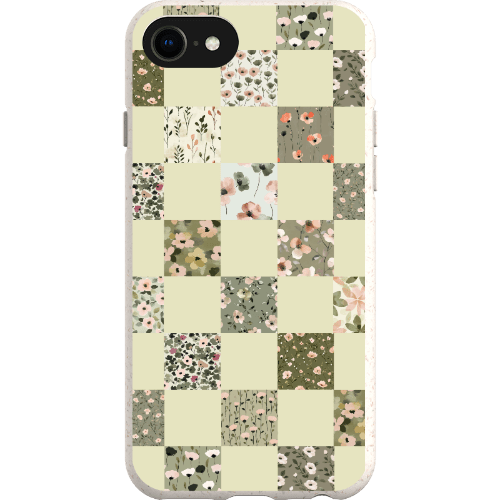Stepping Green Phone Case Foral Patterns Checkerboard Bio Case