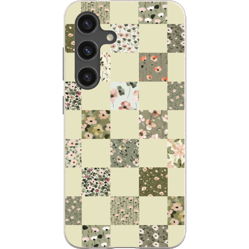 Stepping Green Phone Case Foral Patterns Checkerboard Bio Case