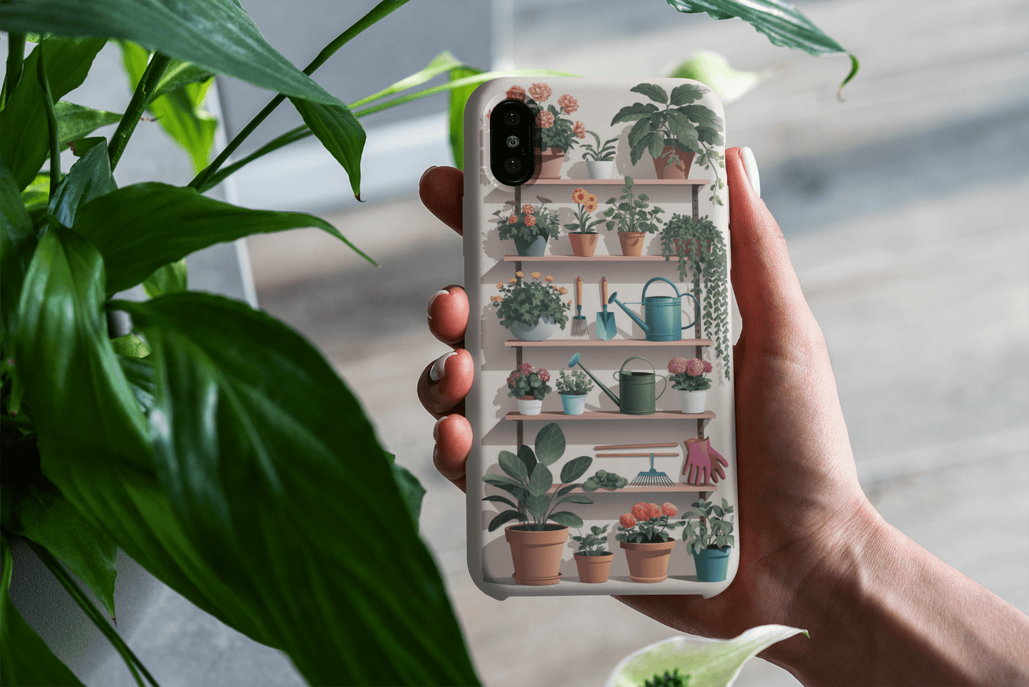 Stepping Green Phone Case Gardening Shelf Bio Case
