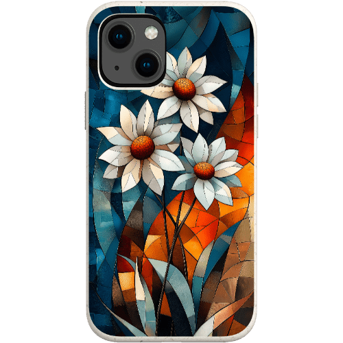 Stepping Green Phone Case Geometric Daisies Bio Case