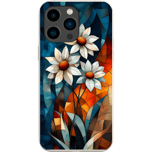 Stepping Green Phone Case Geometric Daisies Bio Case