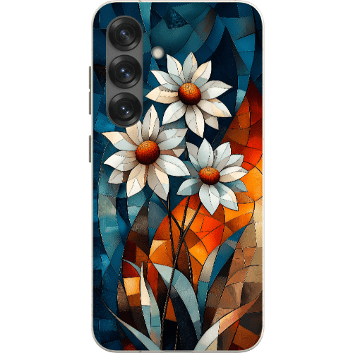 Stepping Green Phone Case Geometric Daisies Bio Case