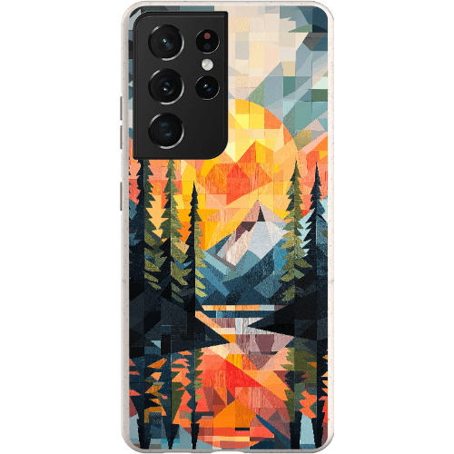 Stepping Green Phone Case Geometric Mountain Sunset Bio Case