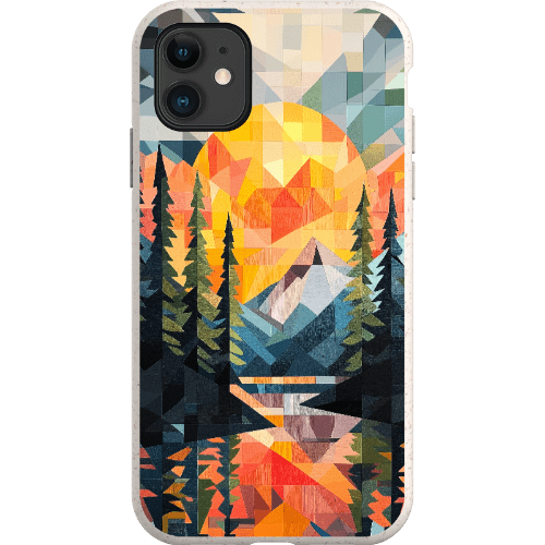Stepping Green Phone Case Geometric Mountain Sunset Bio Case