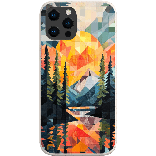 Stepping Green Phone Case Geometric Mountain Sunset Bio Case