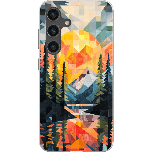 Stepping Green Phone Case Geometric Mountain Sunset Bio Case