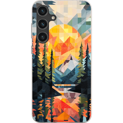 Stepping Green Phone Case Geometric Mountain Sunset Bio Case