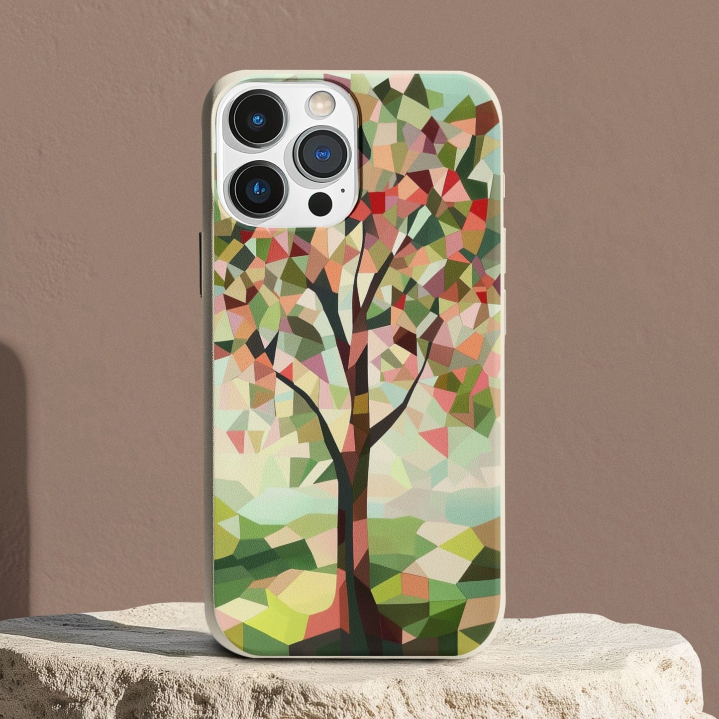 Stepping Green Phone Case Geometric Tree Bio Case