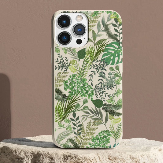 Stepping Green Phone Case Green Leaves Bio Case
