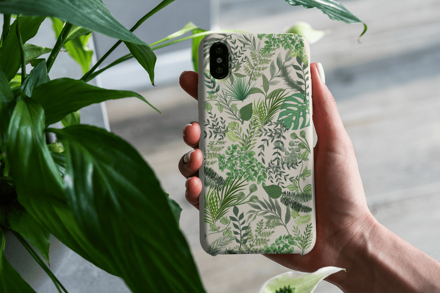 Stepping Green Phone Case Green Leaves Bio Case