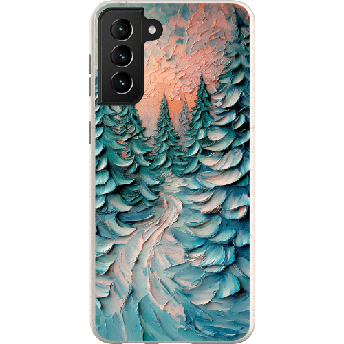 Stepping Green Phone Case Impasto Winter Forest Bio Case