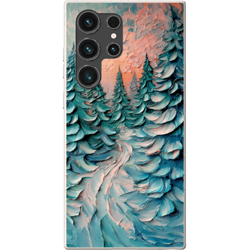 Stepping Green Phone Case Impasto Winter Forest Bio Case