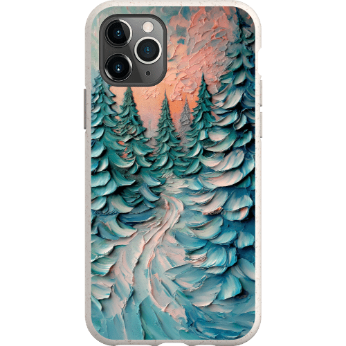 Stepping Green Phone Case Impasto Winter Forest Bio Case