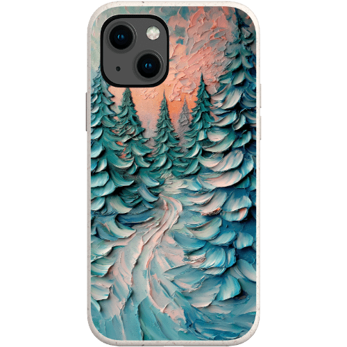 Stepping Green Phone Case Impasto Winter Forest Bio Case