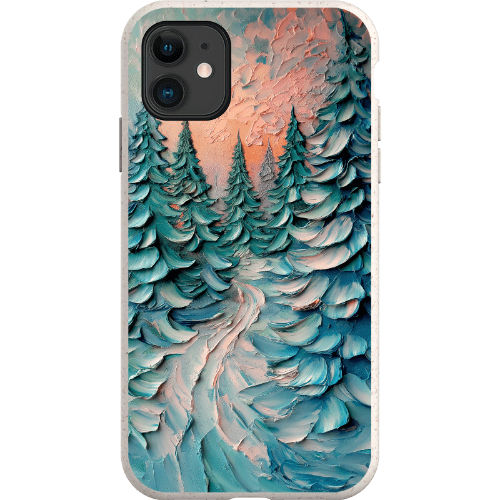 Stepping Green Phone Case Impasto Winter Forest Bio Case
