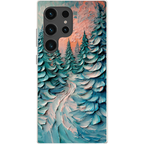 Stepping Green Phone Case Impasto Winter Forest Bio Case