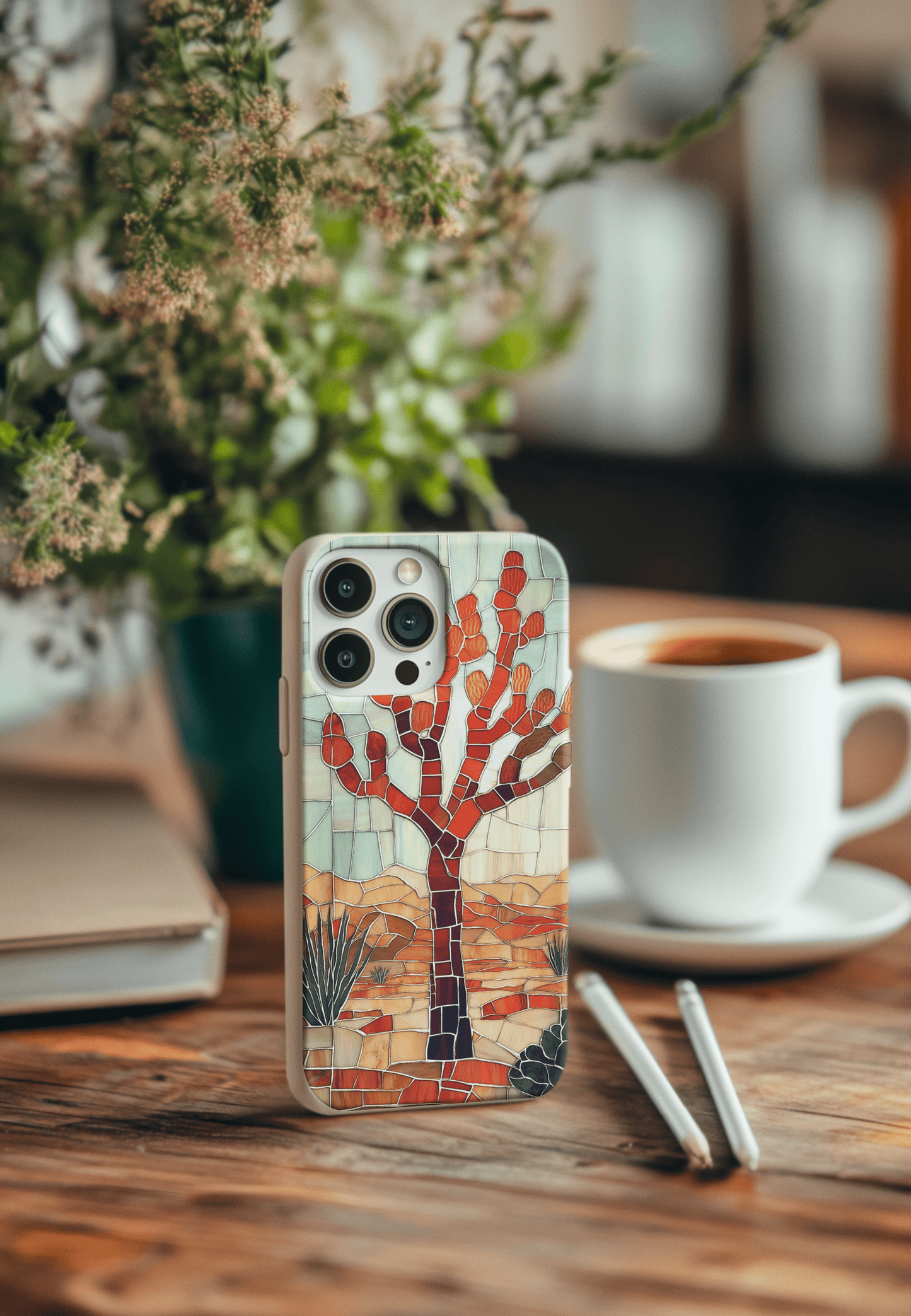 Stepping Green Phone Case Joshua Tree Stained Glass Bio Case