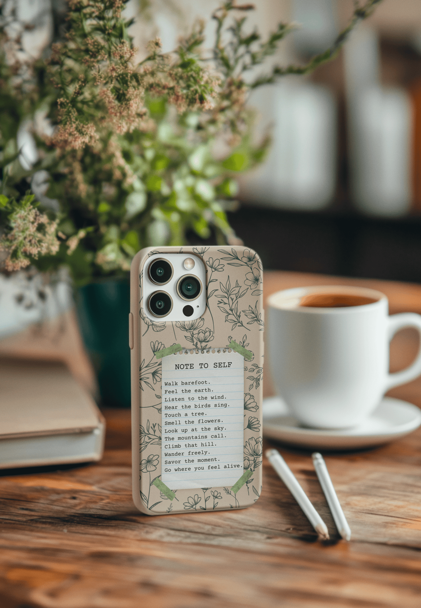 Stepping Green Phone Case Note to Self 2 Bio Case