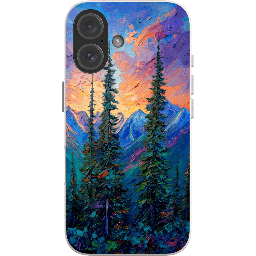 Stepping Green Phone Case Painted Mountain Sunset Bio Case