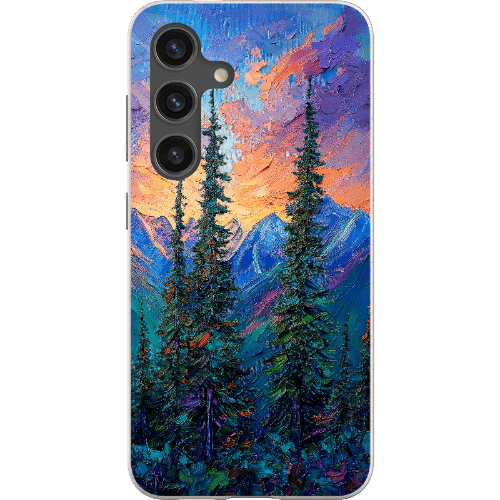 Stepping Green Phone Case Painted Mountain Sunset Bio Case