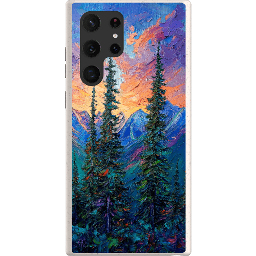 Stepping Green Phone Case Painted Mountain Sunset Bio Case