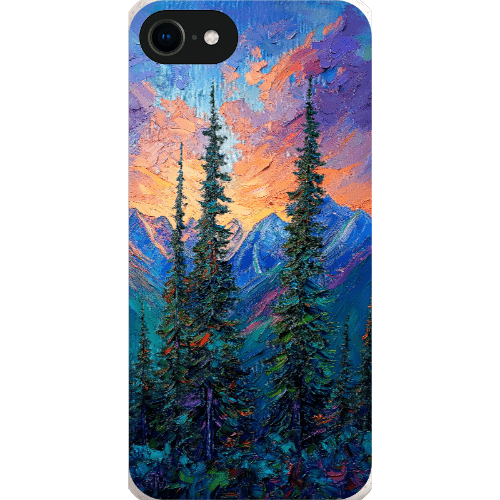 Stepping Green Phone Case Painted Mountain Sunset Bio Case