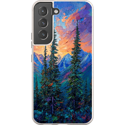 Stepping Green Phone Case Painted Mountain Sunset Bio Case