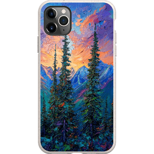 Stepping Green Phone Case Painted Mountain Sunset Bio Case