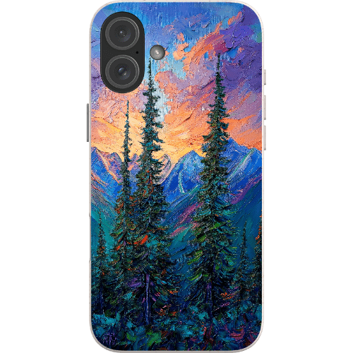 Stepping Green Phone Case Painted Mountain Sunset Bio Case