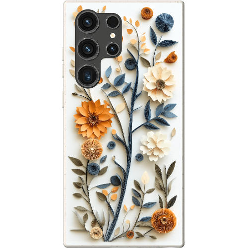 Stepping Green Phone Case Paper Cut Boho Floral Bio Case