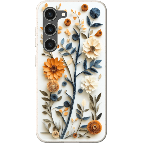 Stepping Green Phone Case Paper Cut Boho Floral Bio Case