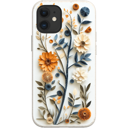 Stepping Green Phone Case Paper Cut Boho Floral Bio Case