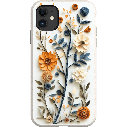 Stepping Green Phone Case Paper Cut Boho Floral Bio Case