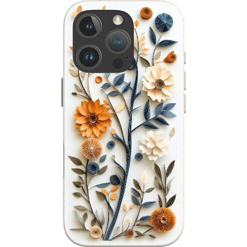 Stepping Green Phone Case Paper Cut Boho Floral Bio Case
