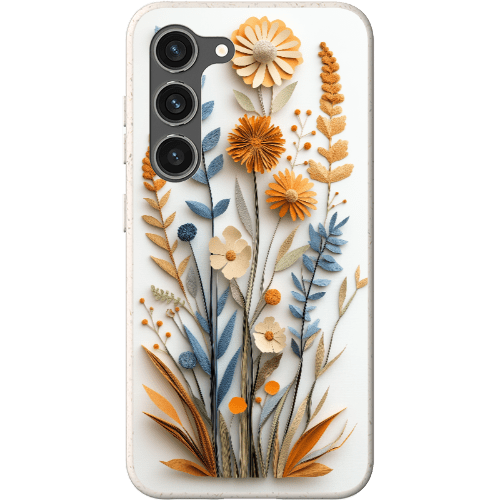Stepping Green Phone Case Paper Cut Boho Wildflowers Bio Case