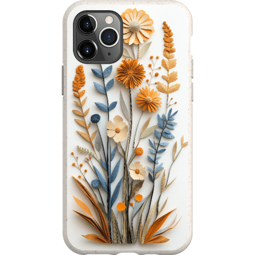 Stepping Green Phone Case Paper Cut Boho Wildflowers Bio Case