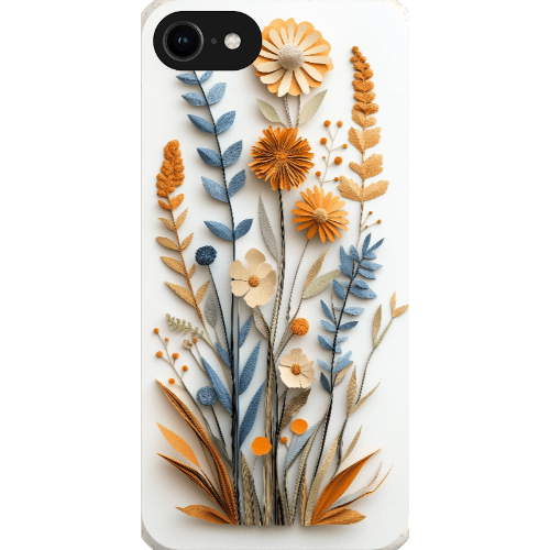 Stepping Green Phone Case Paper Cut Boho Wildflowers Bio Case