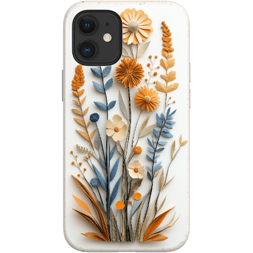 Stepping Green Phone Case Paper Cut Boho Wildflowers Bio Case