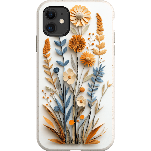 Stepping Green Phone Case Paper Cut Boho Wildflowers Bio Case