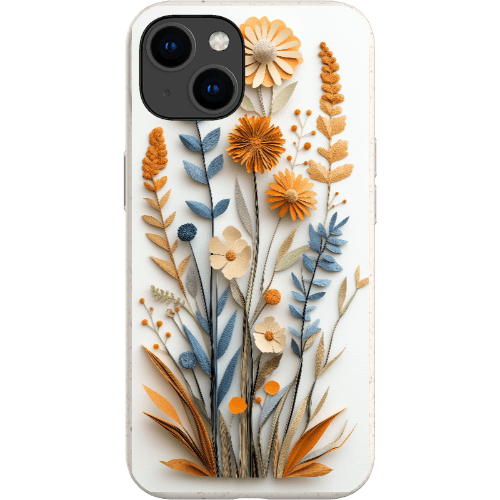Stepping Green Phone Case Paper Cut Boho Wildflowers Bio Case