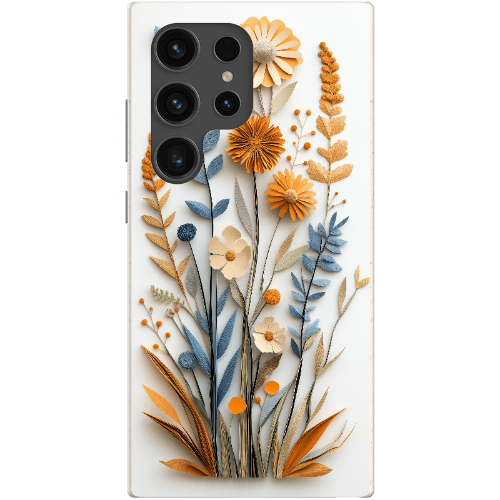 Stepping Green Phone Case Paper Cut Boho Wildflowers Bio Case