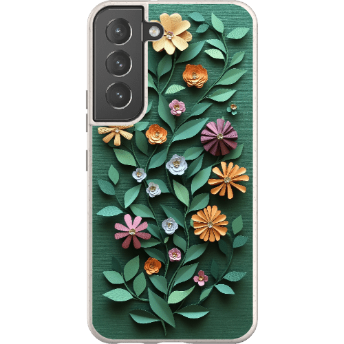 Stepping Green Phone Case Paper Cut Colorful Floral Bio Case