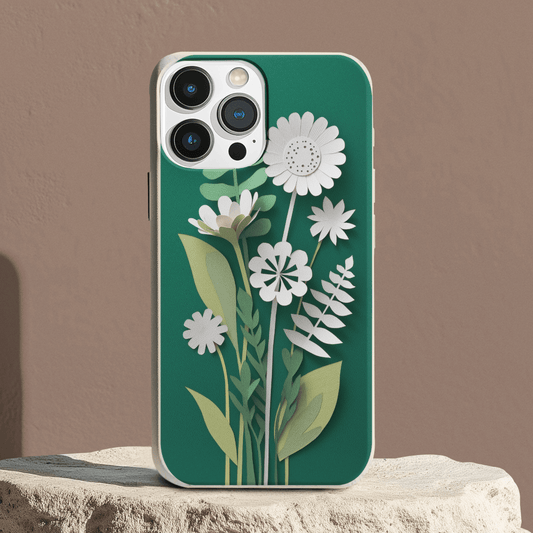 Stepping Green Phone Case Paper Cut Foral Bio Case