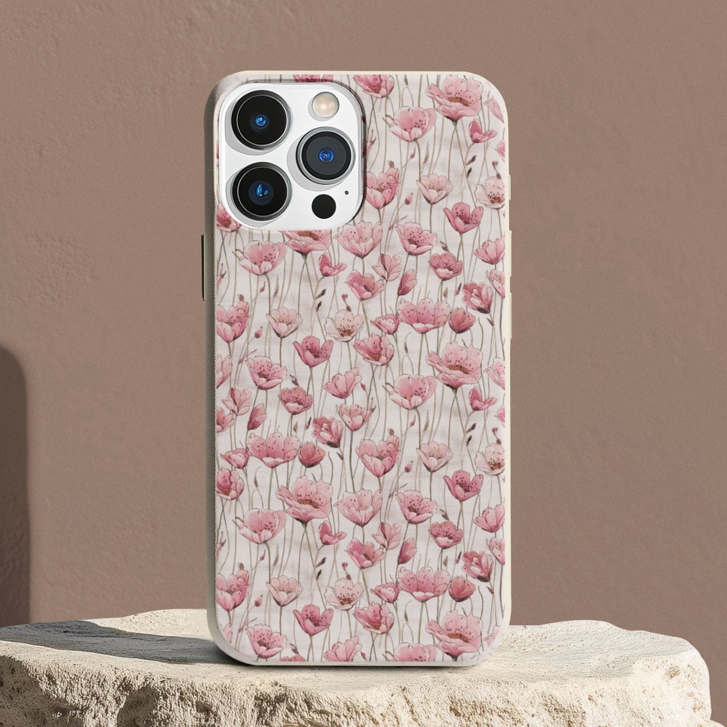 Stepping Green Phone Case Pink Floral Bio Case